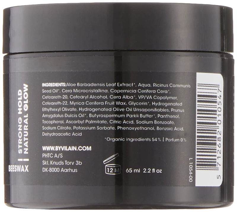 By Vilain Wax Zero - Hair Styling Wax - Natural Finish Strong Hold - 2.2oz