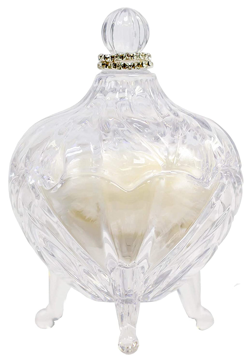 Lady Primrose Tryst Footed Powder Jar with Dusting Silk