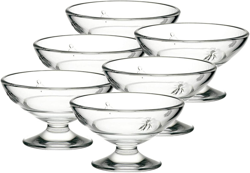 La Rochere Set Of 6, 6.5-ounce Napoleon Bee Ice Cream Dishes