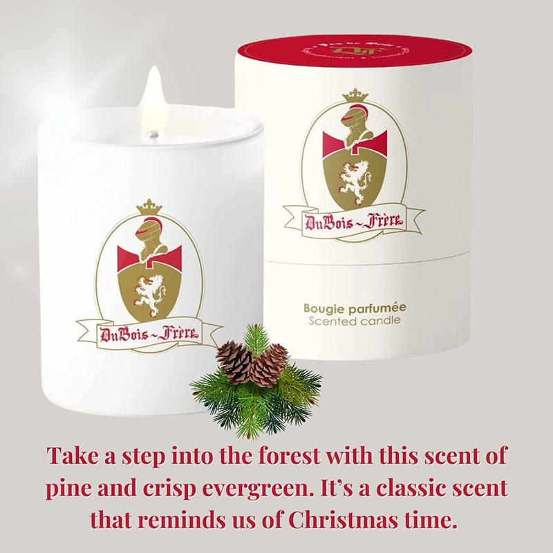 Dubois Frere Candle - Aromatherapy, Long Lasting Luxury Glass Candle Gifts for Weddings, Birthdays, Holiday Party, Aroma Home Fragrance Decor Forest Woodsy Scent Holiday Winter 190Gr (La Forret)