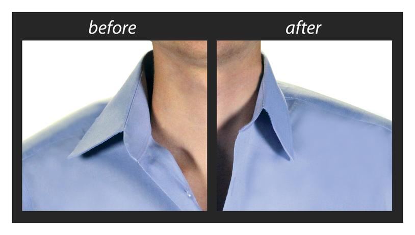dress shirt collar support Rounded Pin Collar
