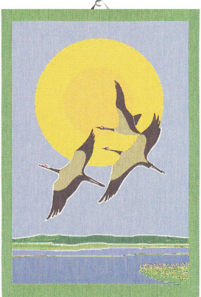 Ekelund - Tranor (Cranes) - Cotton Kitchen Towel