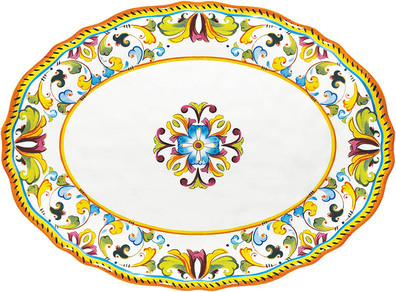 Le Cadeaux Melamine Oval Serving Platter 16 inch, Toscana