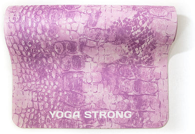 Yoga Strong Pretty Skin-ny Yoga Mat | Composite Tech & Non-Slip HydroGrip with Microfiber Suede Top Layer | 5mm Extra Strength Support | 72 x 24 in