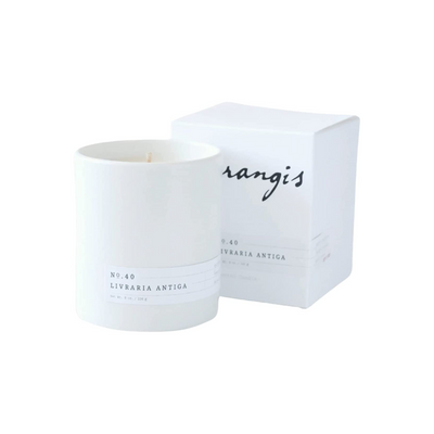 Aerangis Candle Livraria Antiga - Aromatherapy, Long Lasting Candles, Decorative Home Fragrance Decor Gift - 50 Hour Burn Time Notes of Saffron, Rose, Patchouli, Sandalwood, Lemon Peel (No.40)