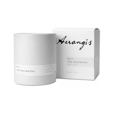 Aerangis Candle The Beginning - Aromatherapy, Long Lasting Candles, Decorative Home Fragrance Decor Gift - 50 Hour Burn Time Notes of Orchid, Bergamot, Jasmine, Rose, Sandalwood, Musk (No.1)