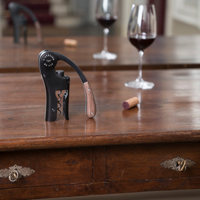L'Atelier du Vin 095512-5 Oeno Motion Black-Wood Lever Corkscrew