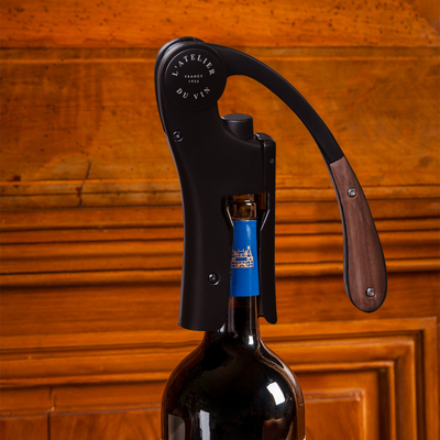 L'Atelier du Vin 095512-5 Oeno Motion Black-Wood Lever Corkscrew