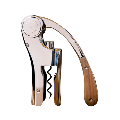 L'Atelier du Vin Oeno Motion Wood vertical level corkscrew comfortable grip spare spiral integrated foil cutter