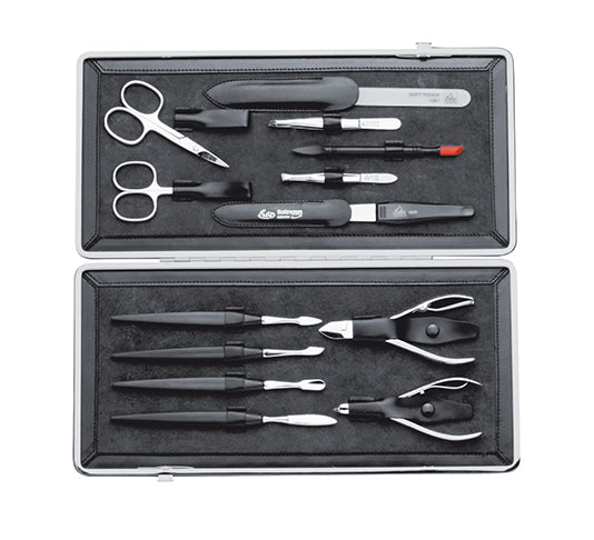 Erbe 13 piece Luxury Manicure Set in Leather Case