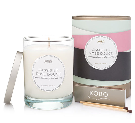 KOBO Ribbon Botanical Candle Cassis et Rose Douc