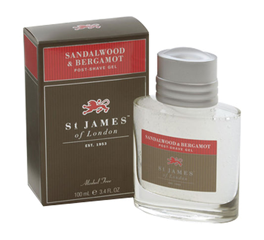 St James of London Sandalwood & Bergamot Post Shave Gel Travel