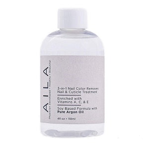LOVE AILA 3-in-1 Soy Based Nail Color Remover with Pure Argan Oil 4 fl oz