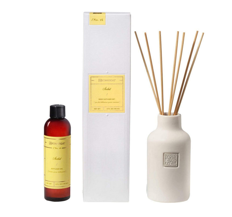 Aromatique Sorbet Reed Diffuser Square Glass Vessel