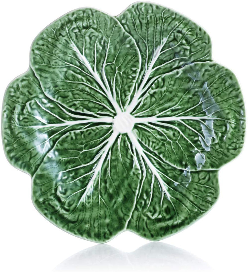 Bordallo Pinheiro Cabbage Green Dinner Plates, Set of 4