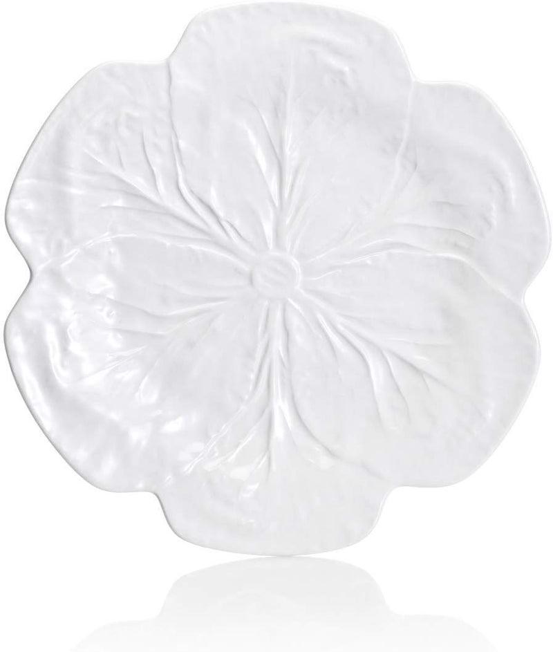 Bordallo Pinheiro Cabbage Beige Dinner Plates, Set of 4