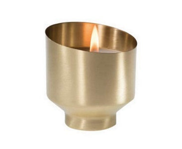 Aromatique Tique & Stone 4 oz Brass Votice Scented Candle (Lavender Sage)