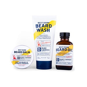 Duke Cannon Best Beardsman's Bundle: Beard Balm, 1.6oz + Beard Wash, 6 Fl oz + Beard Oil, 3oz - Made with Natural and Organic Ingredients - Paraben-Free