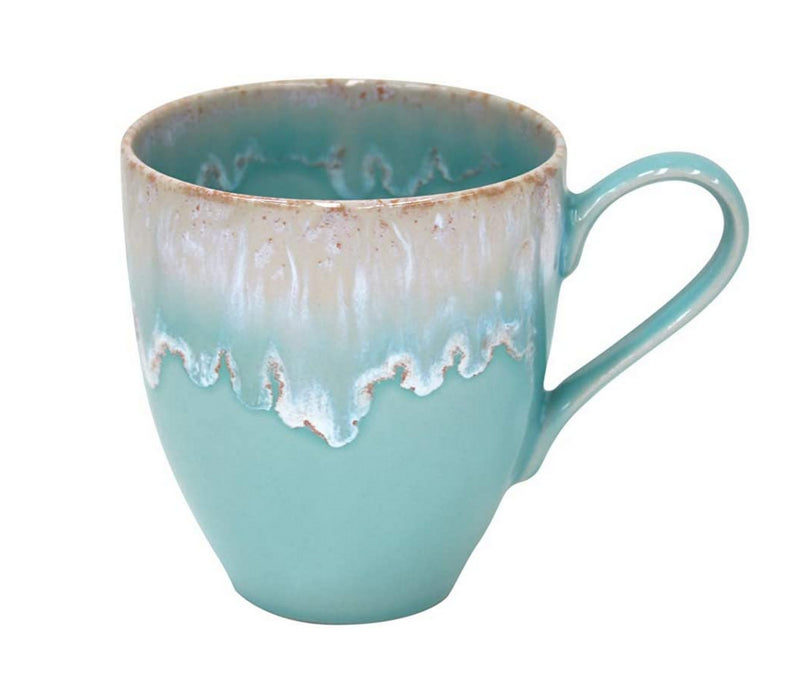 Casafina Taormina Collection Stoneware Ceramic Mug 14 oz, Aqua