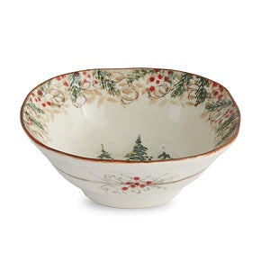 Arte Italica Natale Pasta/Cereal Bowl, Cream