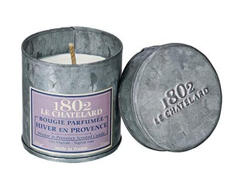 Le Chatelard French Scented Candle in Hand Made Tin, Vintage (Winter in Provence)