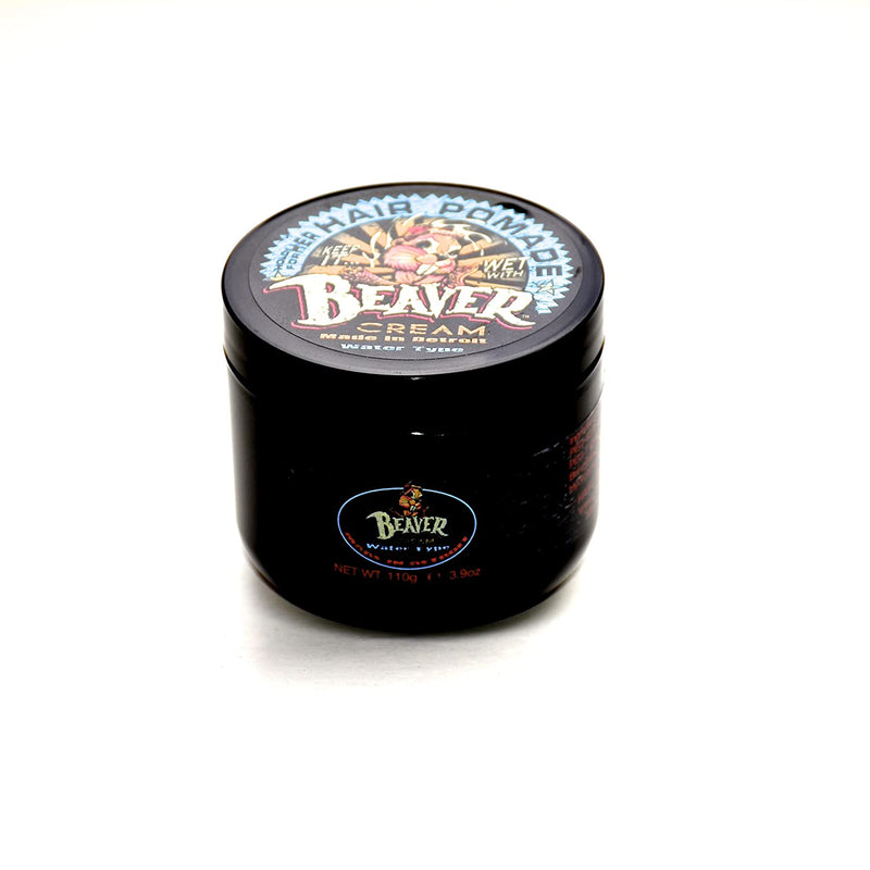 COCK GREASE Hold For Her Light Medium Hair Pomade (Beaver Cream - Water Based) The Grease with Grip"Keep It Wet" - 3.9 oz/110g