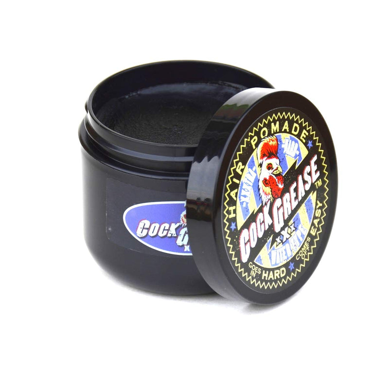 COCK GREASE Water Type Hair Pomade (XXX) XXXTRA Hard "Goes in Hard, Comes off Easy" - 3.9 oz/110g
