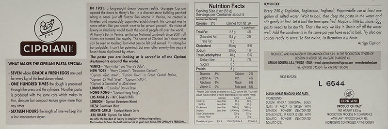 Cipriani Food Pappardelle Extra Thin Egg Pasta, 8.82 oz