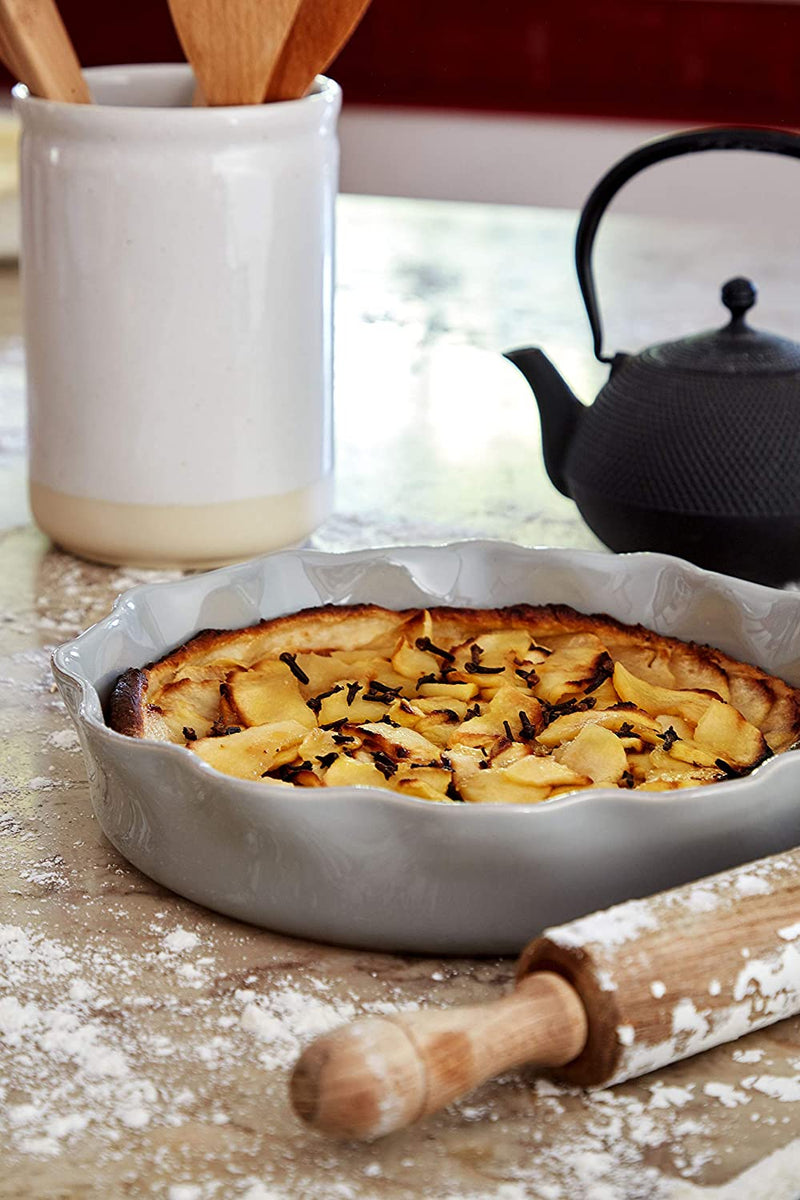 Casafina Cook & Host Collection Stoneware Ceramic Pie Dish 10.75" (Grey)