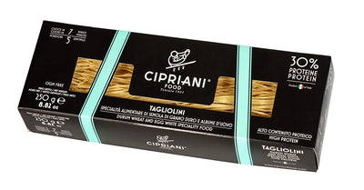 Cipriani Food High Protein 30% Tagliolini Extra Thin Egg White Pasta - 8.82 oz (2 Pack)