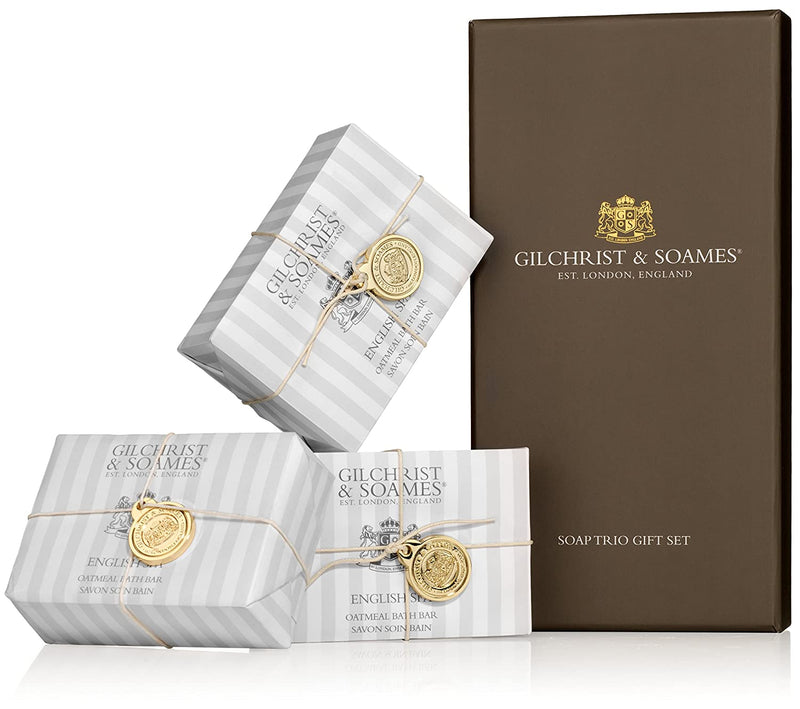 Gilchrist&Soames English Spa Oatmeal Soap Trio, 6oz