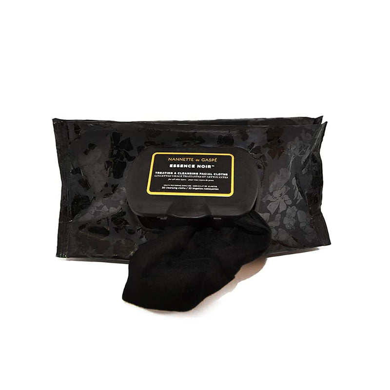 NANNETTE de GASPÉ Essence Noir Facial Cloths Makeup Remover Wipes