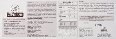 Cipriani Food Tagliardi Extra Thin Egg Pasta, 8.82 oz