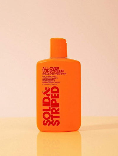 Solid & Striped All-Over Sunscreen Broad Spectrum SPF-30 Facial/Body Sunscreen Suncare (8 oz)