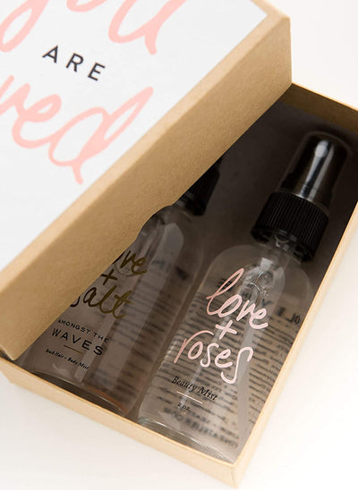 Olivine Atelier You Are Loved Box Set - 2 oz of Love + Salt, 2 oz of Love + Roses, Hair and Body Mist Set