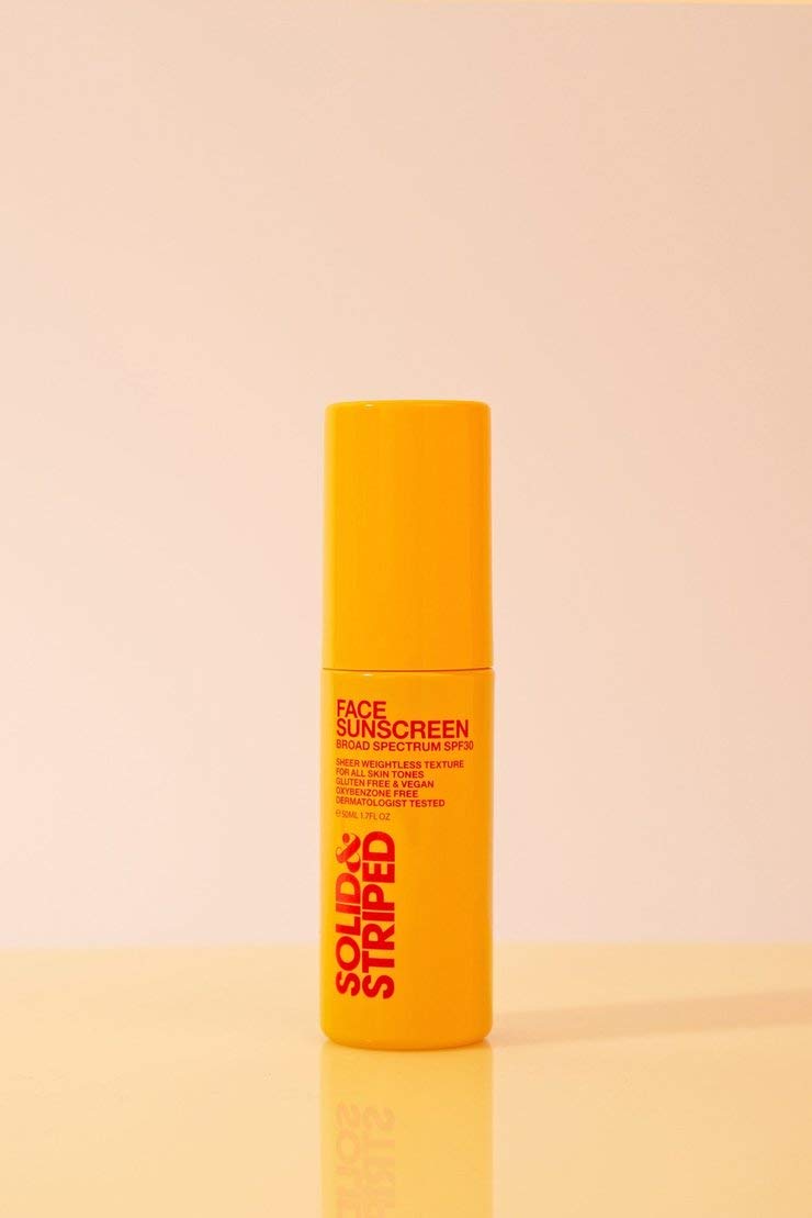 Solid & Striped Travel Kit Sunscreen Meets Serum SPF 30 Moisturizing Sun-Care Kit Includes a 3oz All-Over Sunscreen, Face SP and Sun Balm SPF 45