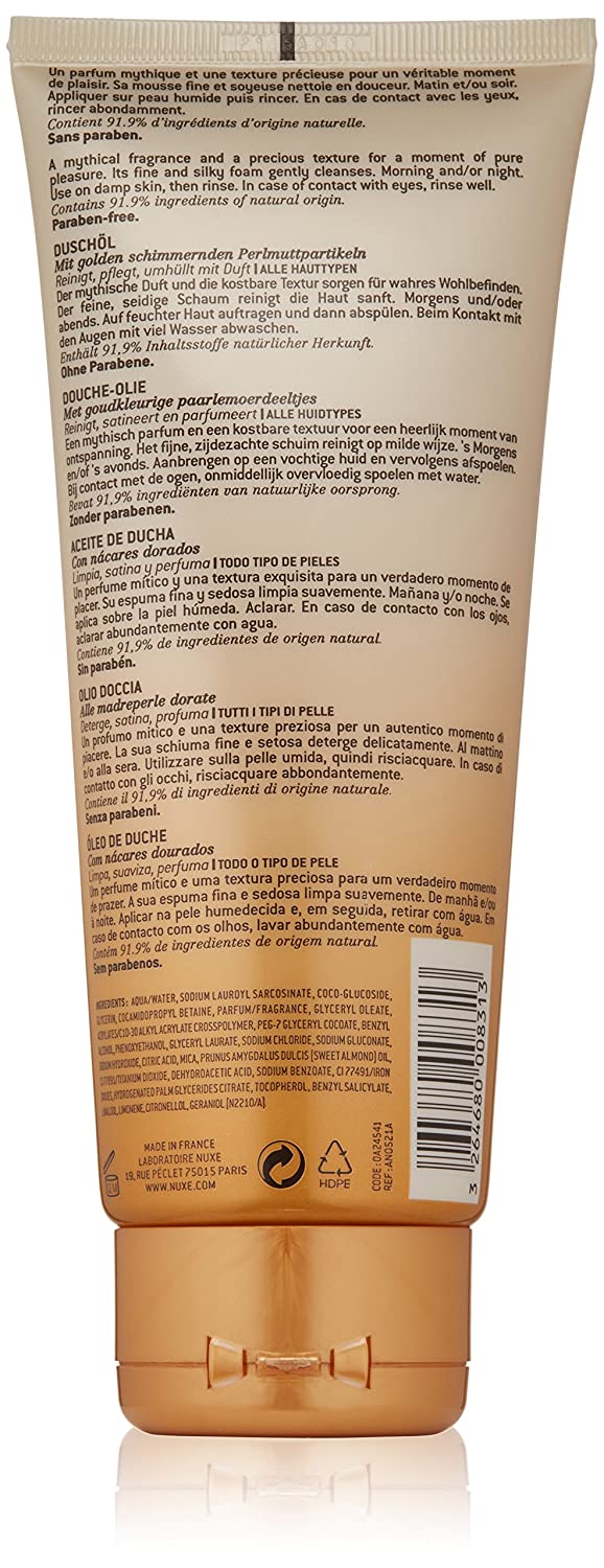 NUXE Prodigieux Shower Oil, 6.7 Fl Oz