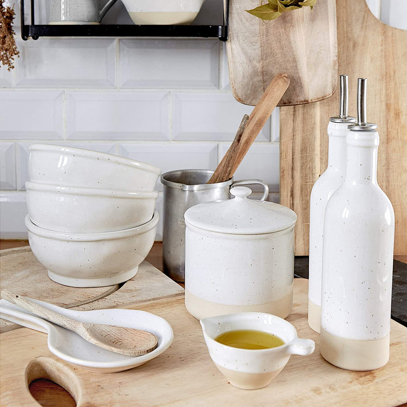 Casafina Fattoria Collection Stoneware Ceramic Set 3 Measuring Cups, White