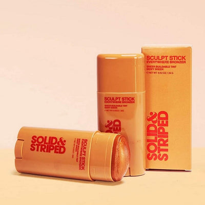 Solid & Striped The Sculpt Stick Everywhere Bronzer - Moisturizing Jelly Balm Tinted Moisturizing Stick for Body .92 oz