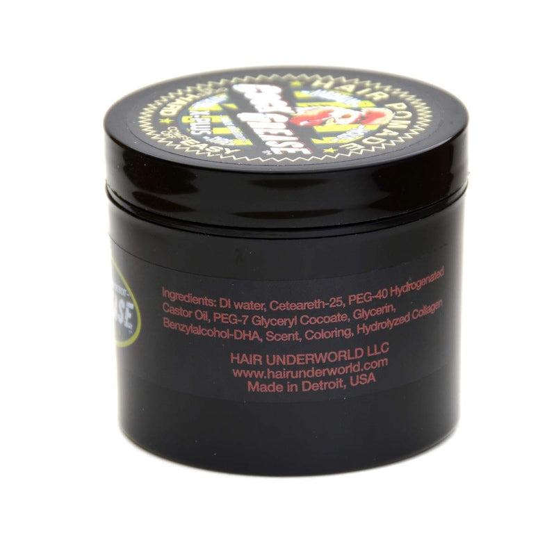 COCK GREASE Water Type Hair Pomade (X-PLUS) Light-Medium Hold "Goes in Hard, Comes off Easy" - 3.9 oz/110g