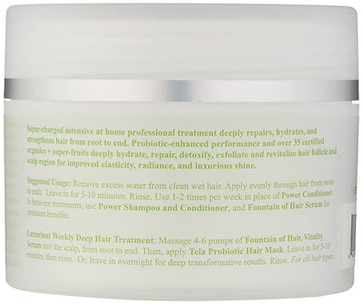 Tela Beauty Organics Probiotic Hair Mask, 6.8 Fl Oz