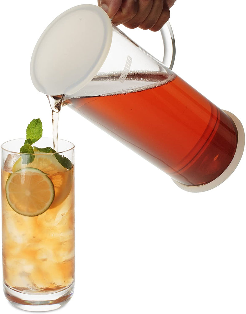 FORLIFE LUCENT Glass Iced Tea Jug with Capsule Infuser, 48-Ounce, Frost