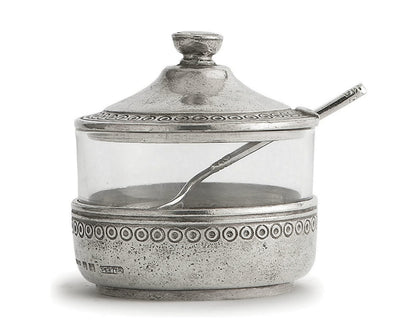 Arte Italica Anna Caffe Sugar with Spoon, Pewter