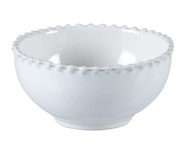 COSTA NOVA Pearl Collection Stoneware Ceramic Fruit Bowl 5.25", White