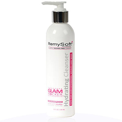 RemySoft Glam Rocker Hydrating Cleanser Moisturizing SALON FORMULA SHAMPOO for Hair Extensions, Weaves and Wigs Gentle, SULFATE-FREE Lather