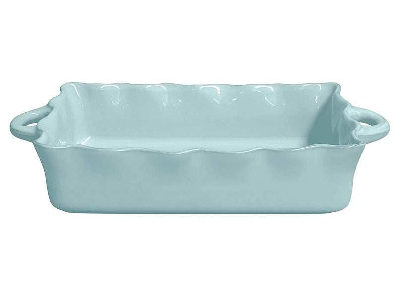 Casafina Stoneware Ceramic Dish Cook & Host Collection Large Rectangular Baker Casserole, (Blue) L14"xW10"