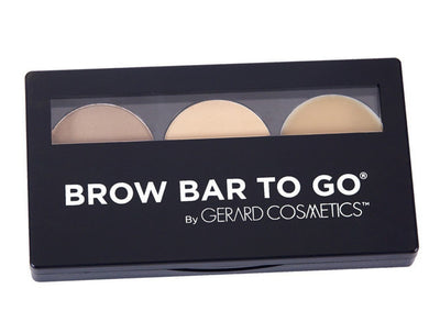 Gerard Cosmetics Brow Bar To Go BLONDE TO BRUNETTE -COMPLETE EASY BROW KIT with brow powders and brow wax for sculpting, contouring and filling in thinning or sparse brows Easy to get bold brows.