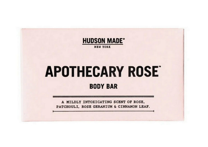 Hudson Made Apothecary Rose Body Bar 5.75 ounces. in a Letter Pressed Box