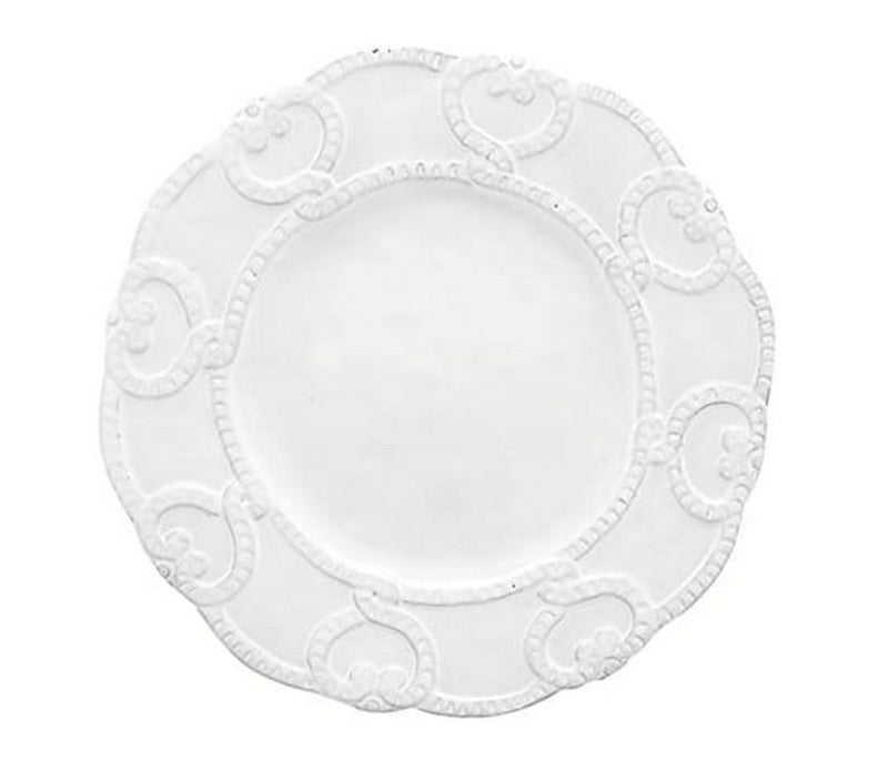 Arte Italica Bella Bianca Antique Lace Salad Plate, White