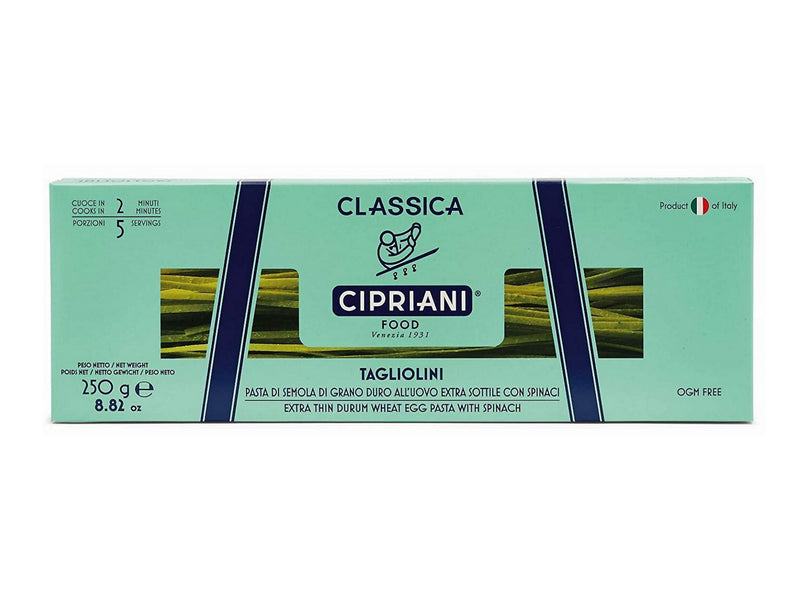 Cipriani Food Tagliolini Extra Thin Egg Pasta w/ Spinach, 8.82 oz